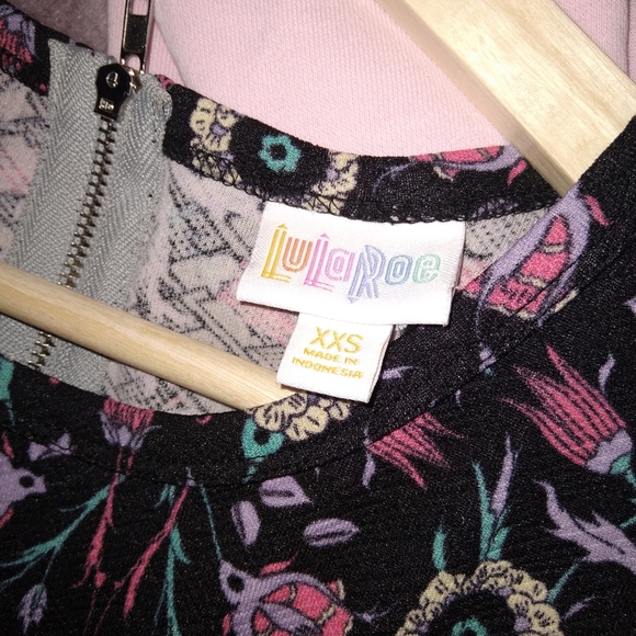 LulaRoe Black Floral Midi Dress - Picture 4 of 5